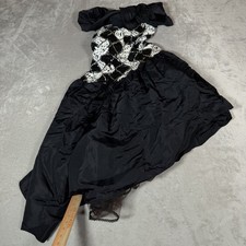 VTG Jessica McClintock Dress Womens 7/8 Black Sequin Prom Lace Gunne Sax Mini