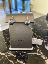 Coscia Perle Orecchini Perle TAHITI nere in oro rosa 18KT con diamanti