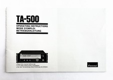 SANSUI TA-500 amplifier manual operating instructions printed in Japan 1979 HIFI