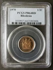Photo of a 1970 Rhodesia 1/2 Cent from an eBay listing that sold on Jun 21, 2026