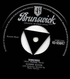 Sammy Davis Jr. - Dangerous / The World Is Mine Tonight - Used Vinyl  - C8100z