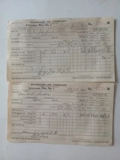 (2) 1951 Standard Oil Company Ackerman, Mississippi Sta. 5 invoices