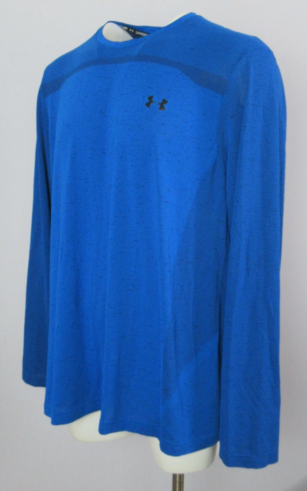 Under Armour Fitted Heatgear Shirt Men's Size 3XL Long Sleeve Blue 1361136