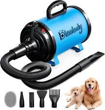 Dog Dryer Blower Very Quiet 5.2HP / 3800W Motor Adjustable Speed Dog Grooming ..