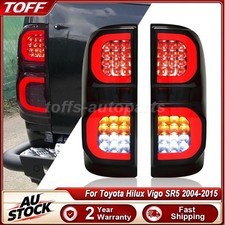 2x Smoke Black LED Tail Lights Rear Lamp For Toyota Hilux N70 Vigo SR5 2004-2015