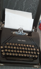 Vintage 1946 Smith Corona 4 Bank Sterling Portable Typewriter & Case Working thumbnail