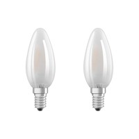 Osram Led Base Classic B Kerzenform E14 40W Ersatz Matt Warmweiß 2700K 2Er-Pack