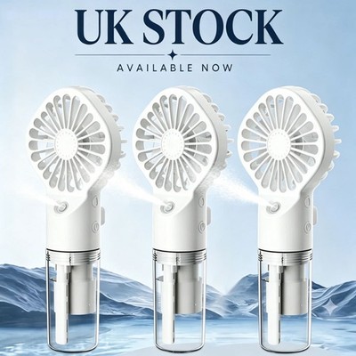 Handheld Mist Fan With Water Humidifier Cooler Rechargeable Mini Hand Spray Fans