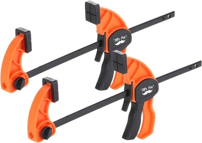 Bar Clamps for Woodworking, 6'', 2 Pack, Orange, Quick Grip Clamps for Woodwor...