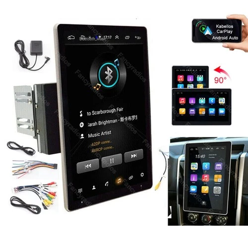 Rotatable Car Stereo Radio 2 DIN 10.1" Touch Screen Android 15 GPS Navi Wifi 64G