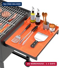 Silicone Grill Mat Compatible with Blackstone, BBQ Griddle Tools Mat with Drip P