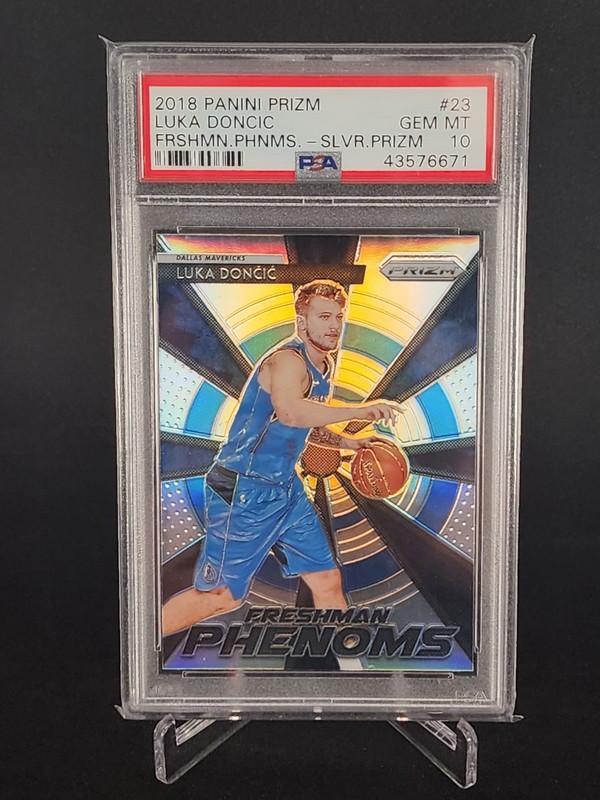 2018 Panini Prizm- Luka Doncic Rookie Card  Freshman Phenoms SILVER PRIZM PSA 10