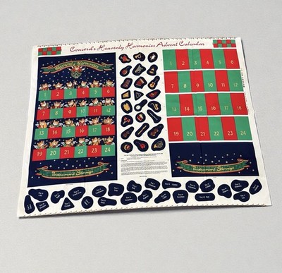 Concord's Advent Calendar Heavenly Harmonies Sewing Craft Cats Music Fabric
