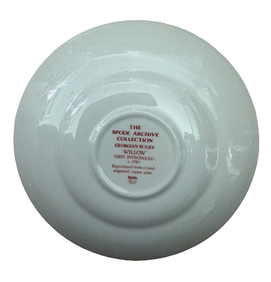 The Spode Archive Collection Georgian Series Saucer Willow 15cm New - Image 3 of 3