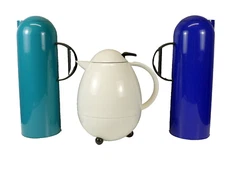 lot 3 VTG ROSTI mOd PLASTIC Formula 1 MEMPHIS 1980s Leifheit White CARAFES