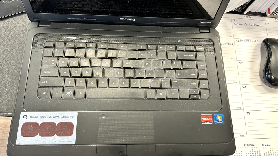 Compaq Presario CQ57-229WM ноутбук только запчасти! КАК ЕСТЬ! - Изображение 3 из 4
