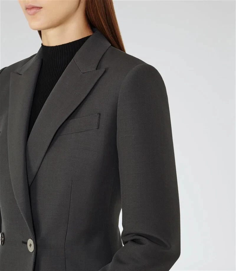 Reiss Womens Blazer Jacket Double Breasted Cameo Size 8 or 12 Uk NEW RRP £298 - Image 3 of 4