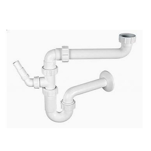 Siphon m. Waschgeräteanschluss Sifon Geruchsverschluss Raumschaffer Waschbecken - Bild 1 von 2