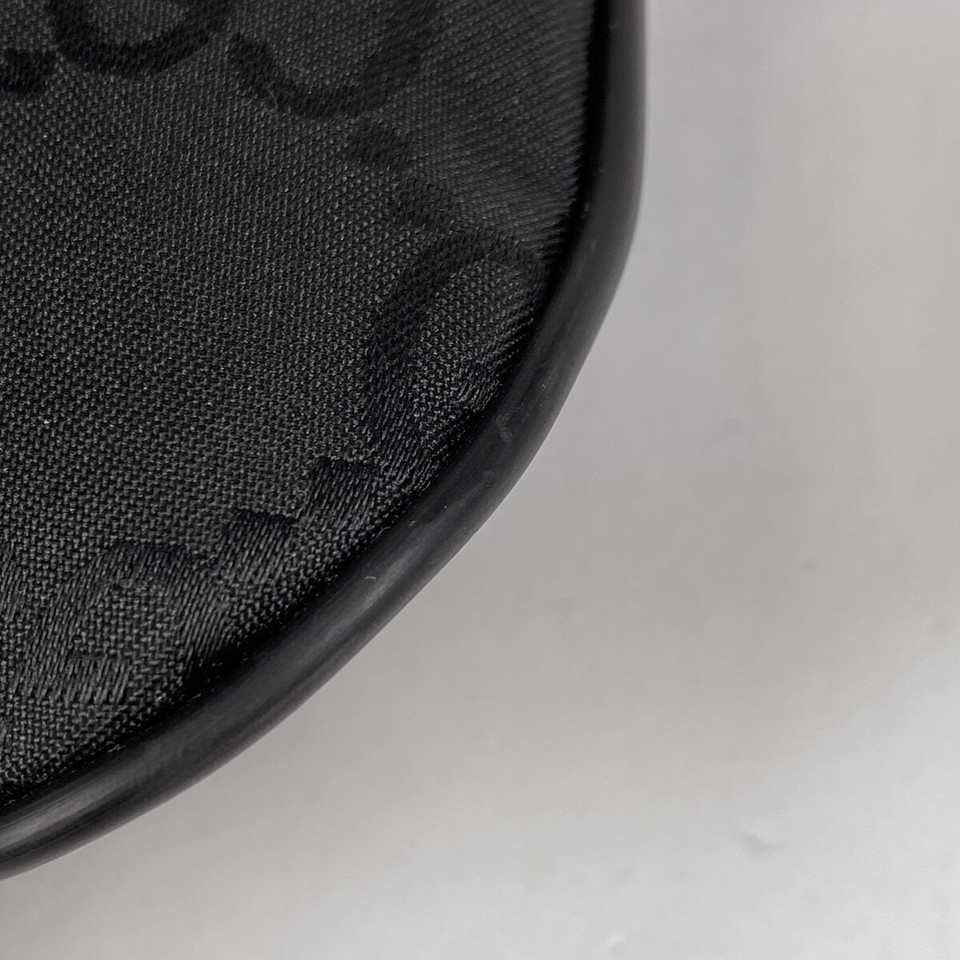 Gucci Gg Pattern Shoulder Bag Crossbody Nylon Black 190628 Ladies Used