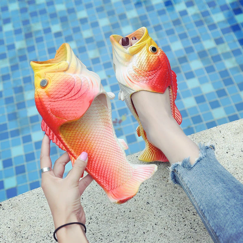 Funny Slippers Beach Fish Footwear House Shoes Size 33-47 |