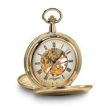 Charles Hubert Gold-Finish White Dial Pocket Watch XWA609