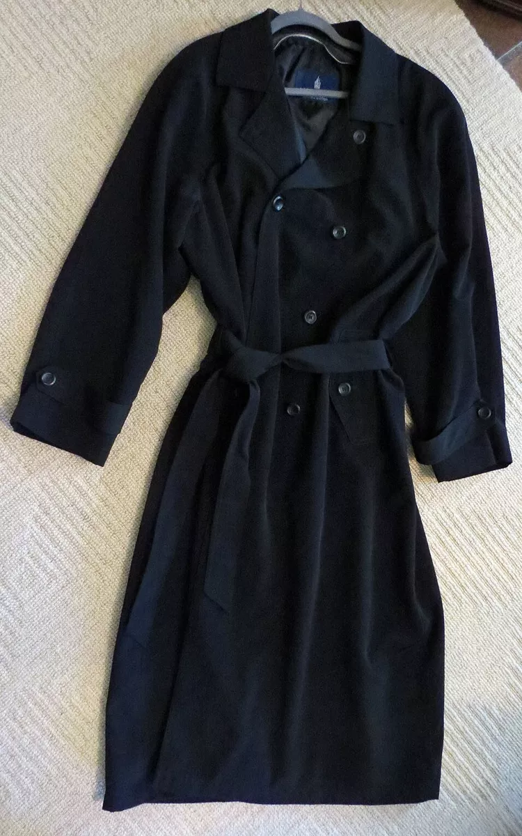 London fog trench coat black sale