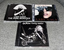 Lady Gaga 3 CD Lot The Fame Monster, The Fame, Born This Way