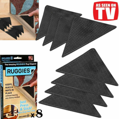 8 X Rug Carpet Mat Grippers Ruggies Non, Do Rug Grippers Work On Carpet