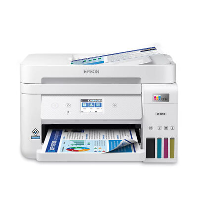 Epson EcoTank ET-4850 Color Inkjet All-In-One Printer - White
