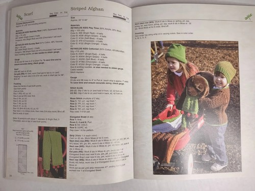 Reynolds Kids Knitting Pattern Book 42 All Occasion Designs Sweaters Hat Clothes - Picture 8 of 9