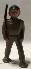 Barclay Lead Toy Soldier, Soldier Marching B-260, Manoil Grey Iron