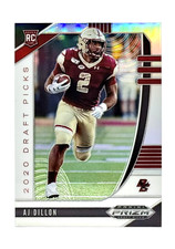 2020 Prizm Draft Picks Silver #140 AJ Dillon RC Boston College Eagles