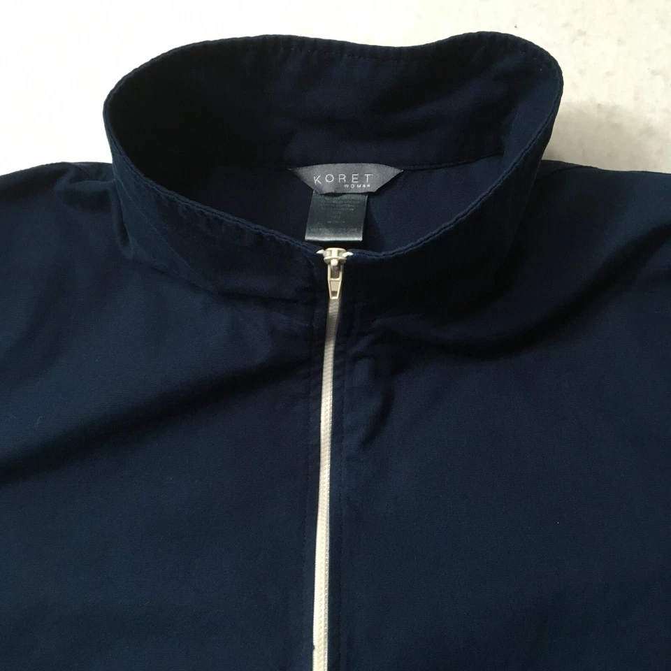 Koret Windbreaker Jacket Size 20W Womens blueFull Zip Long Sleeve - Image 2 of 4
