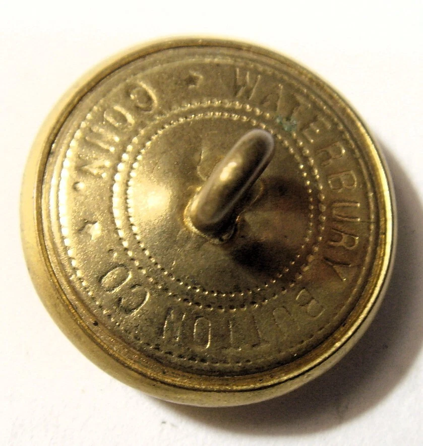 Antique 23 mm collector button gold tone metal America Great seal 53454 - Image 2 of 4