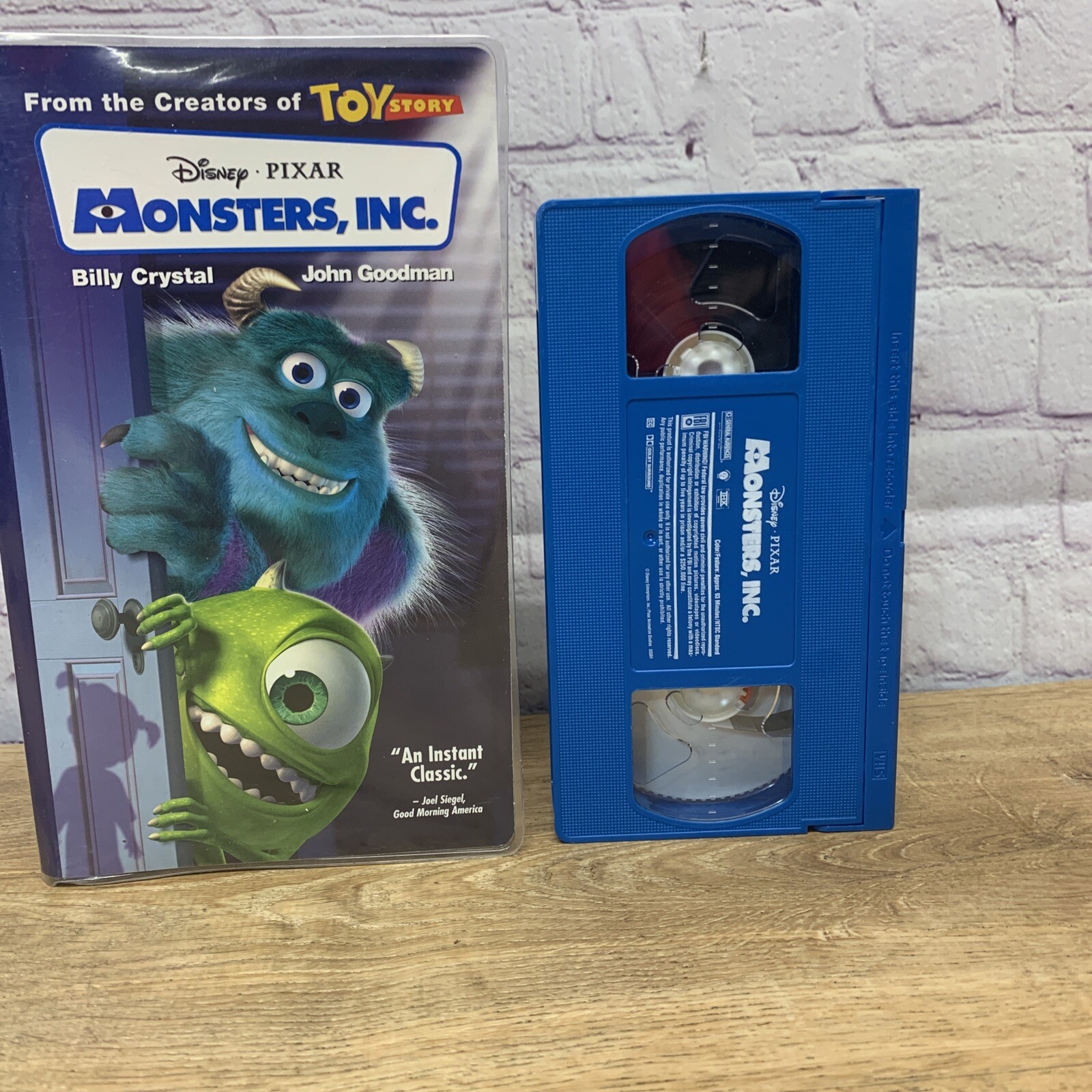 Monsters, Inc. VHS 2002 Clear Clam Shell Blue Tape Disney Pixar RARE ...
