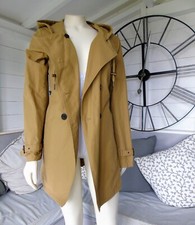 Fat Face Harrogate Hooded Brown Tan Mustard Mac Coat Jacket Trench Parka 14