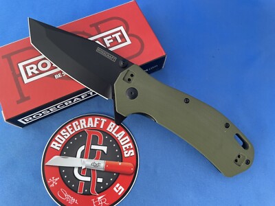 RoseCraft Blades RCM017-OD MA-11 Knife OD Green G-10 RPM9 Stainless Tanto Blade