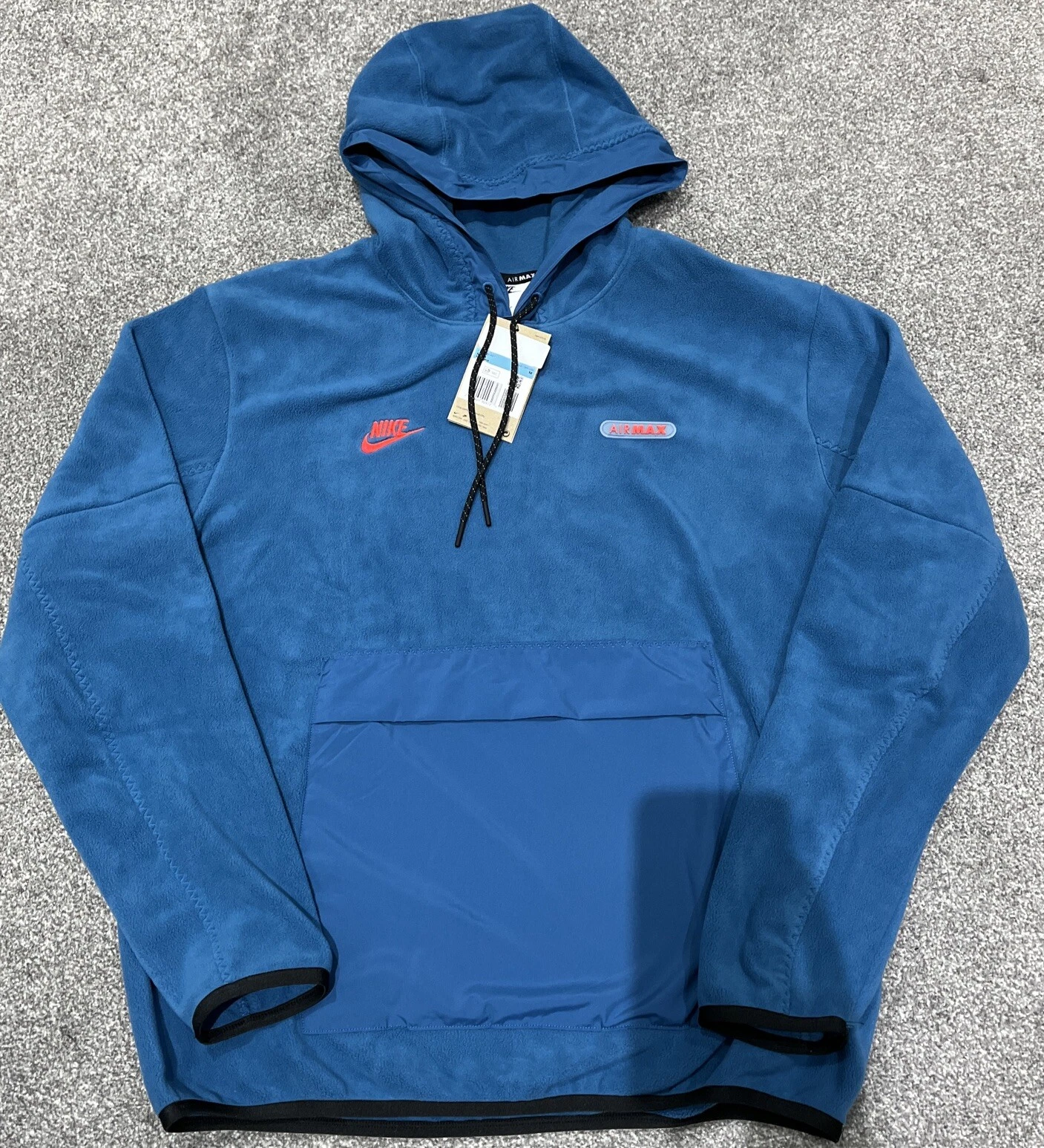 Men’s Nike Air Max Polar Fleece Hoodie - Blue - FN7859 457 - New - Medium (M)