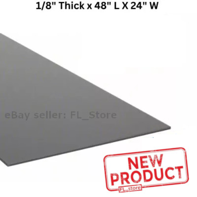 48'' L X 24'' W Black Plastic Sheet High Density Polyethylene 1/8 in Thick HDPE