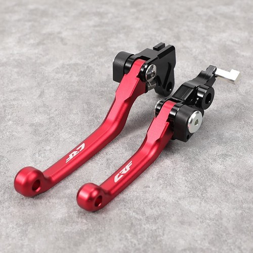 CNC Pivot Brake Clutch Levers Red For HONDA CRF450L 2019-2021 CRF450RL 2021-2025 - Picture 3 of 5