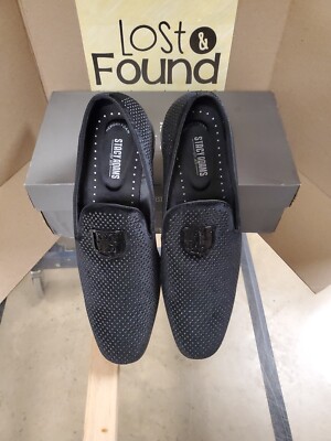 Stacy Adams Mens Swagger Black Velvet Loafers Shoes 10.5 M  display picture 2