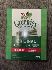 GREENIES Original Regular Natural Dog Dental Care Chews Oral Health Dog Treats