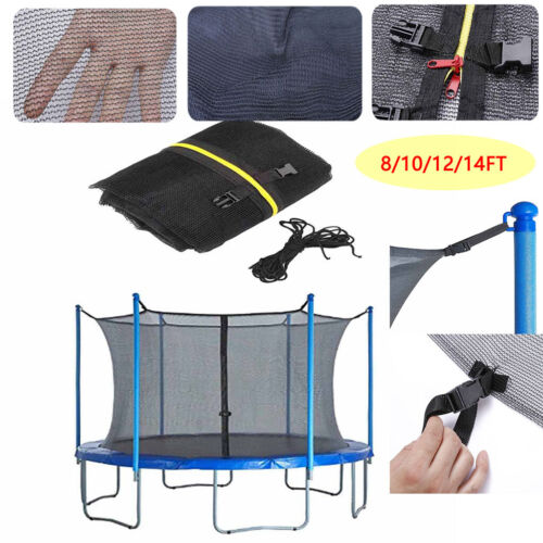 8/10/12/14FT Replacement Trampoline Safety Net Enclosure Mesh Weather-Resistant - Picture 1 of 48