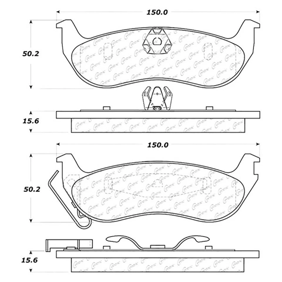 Pastillas de freno de cerámica para Lincoln Town Car 2003 2004 2006 2007 2008 2009 2010 2011 Foto 3 de 4