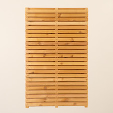 Contemporary Double Sided Slatted Homegrown Larch Fence Panel Horizontal 