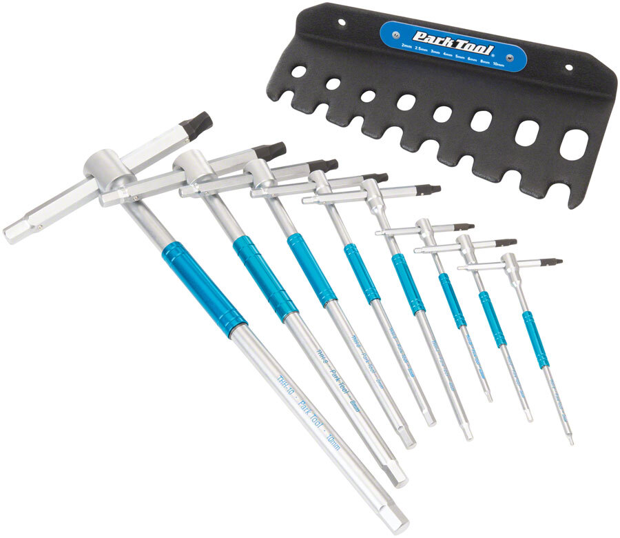 Набор шестигранных ключей Park Tool THH-1 со скользящей Т-образной ручкой из легированной стали, 2-10 мм в комплекте