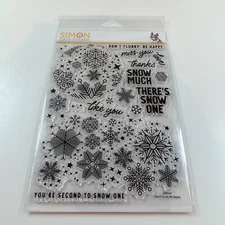 Simon Says Stamp Don't Flurry, Be Happy Clear Stamp Set & Matching Die Set NEW