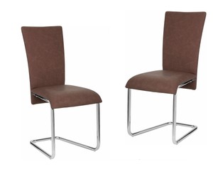 SCHWINGER SCHWINGSTUHL STÜHLE 2-ER SET STUHL "MU" KUNSTLEDER DUNKELBRAUN | eBay