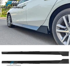 Fits 22-25 Honda Civic 11th Gen PP Side Skirts Diffuser Lips 4PCS - Gloss Black