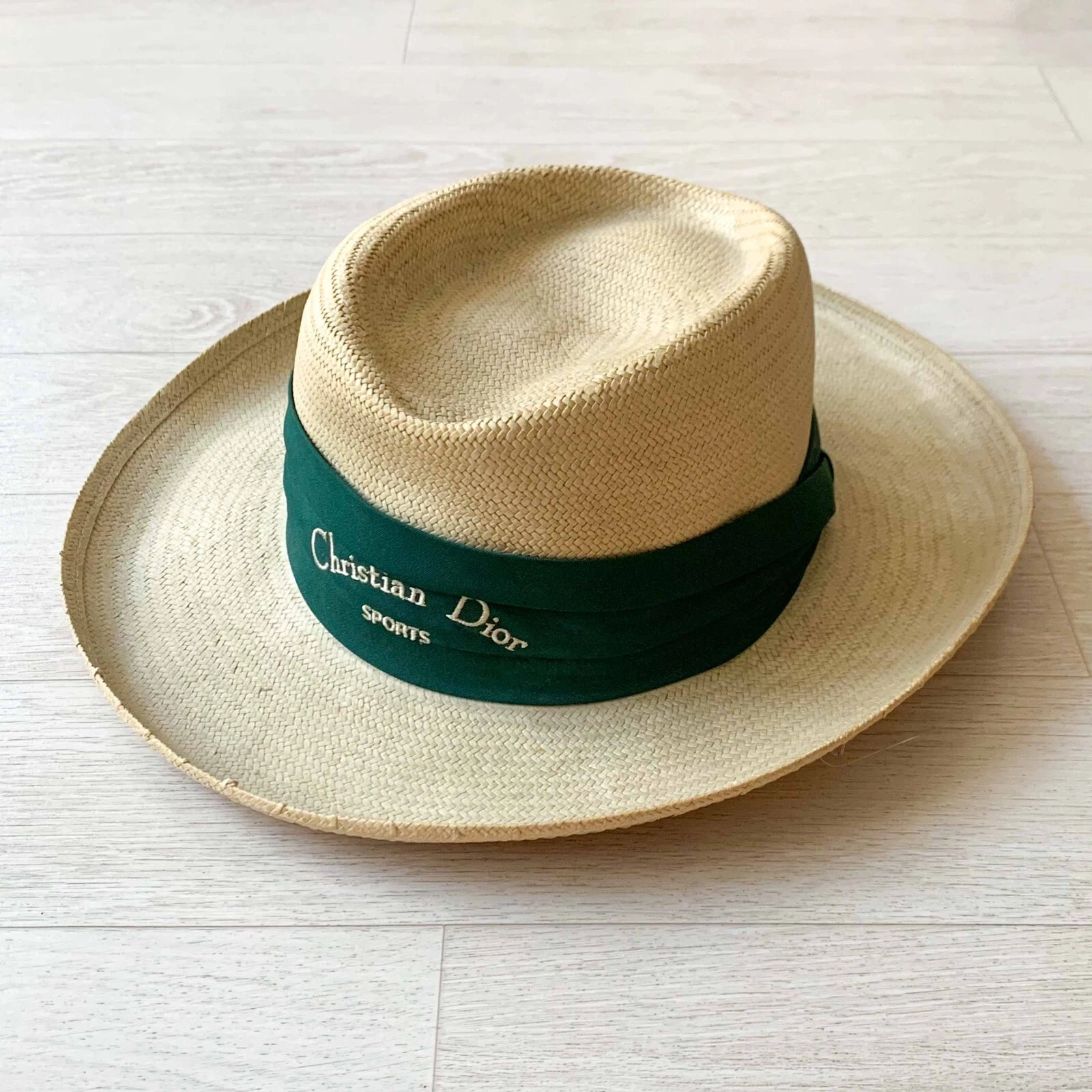 Chapeau de paille vintage Christian Dior